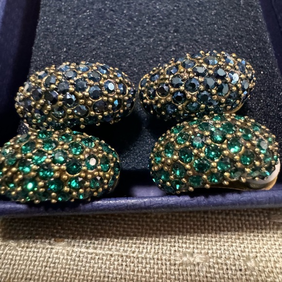 Heidi Daus Hoop Clip - On Fashion Earrings X2 - Picture 7 of 8